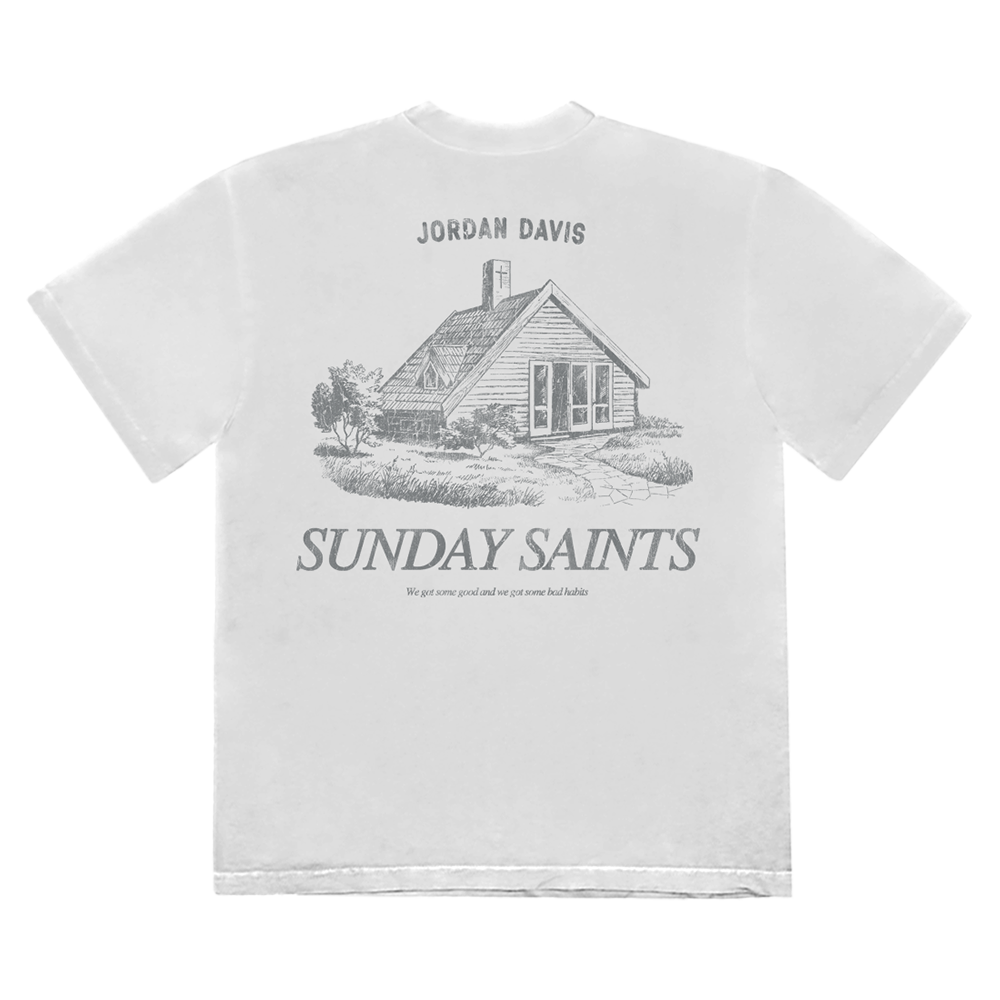 Sunday Saints White T-Shirt Back