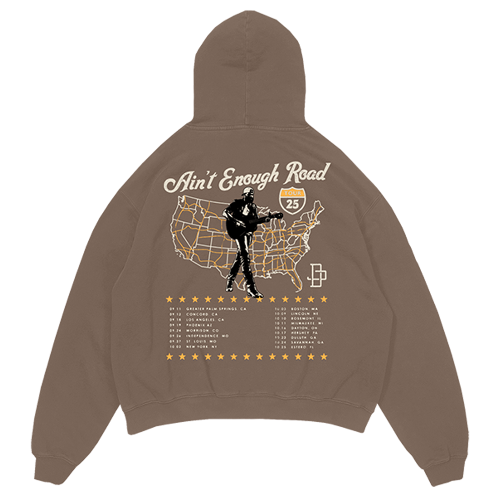 Ain’t Enough Road U.S. Tour Map Hoodie Back