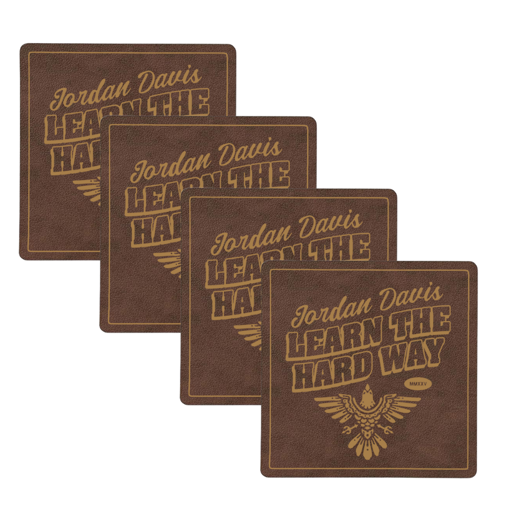 LTHW Leather Coaster Set 2