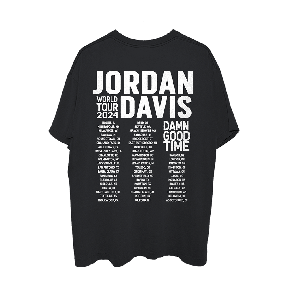 Damn Good Time Black Tour T-Shirt Back