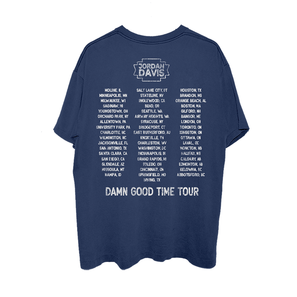 Damn Good Time Motel Navy T-Shirt Back