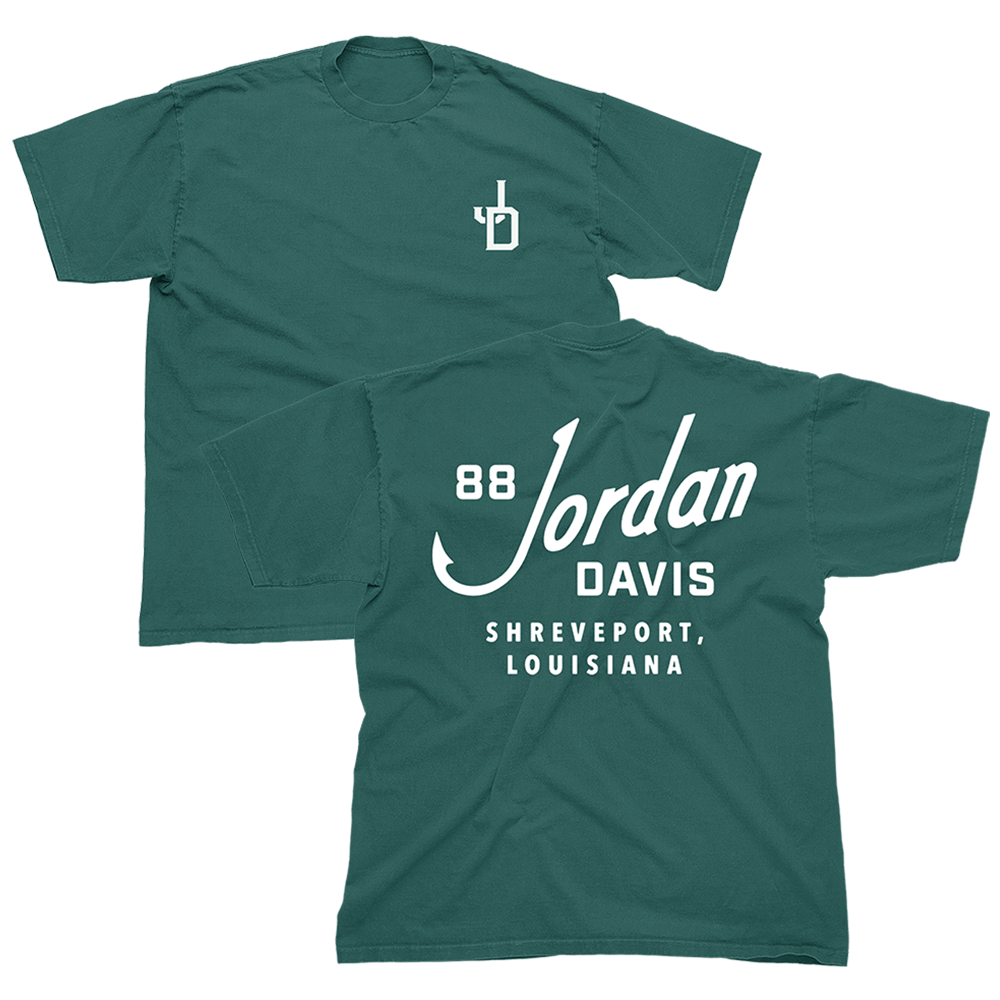 Forest Green Hook Tee Front and Back