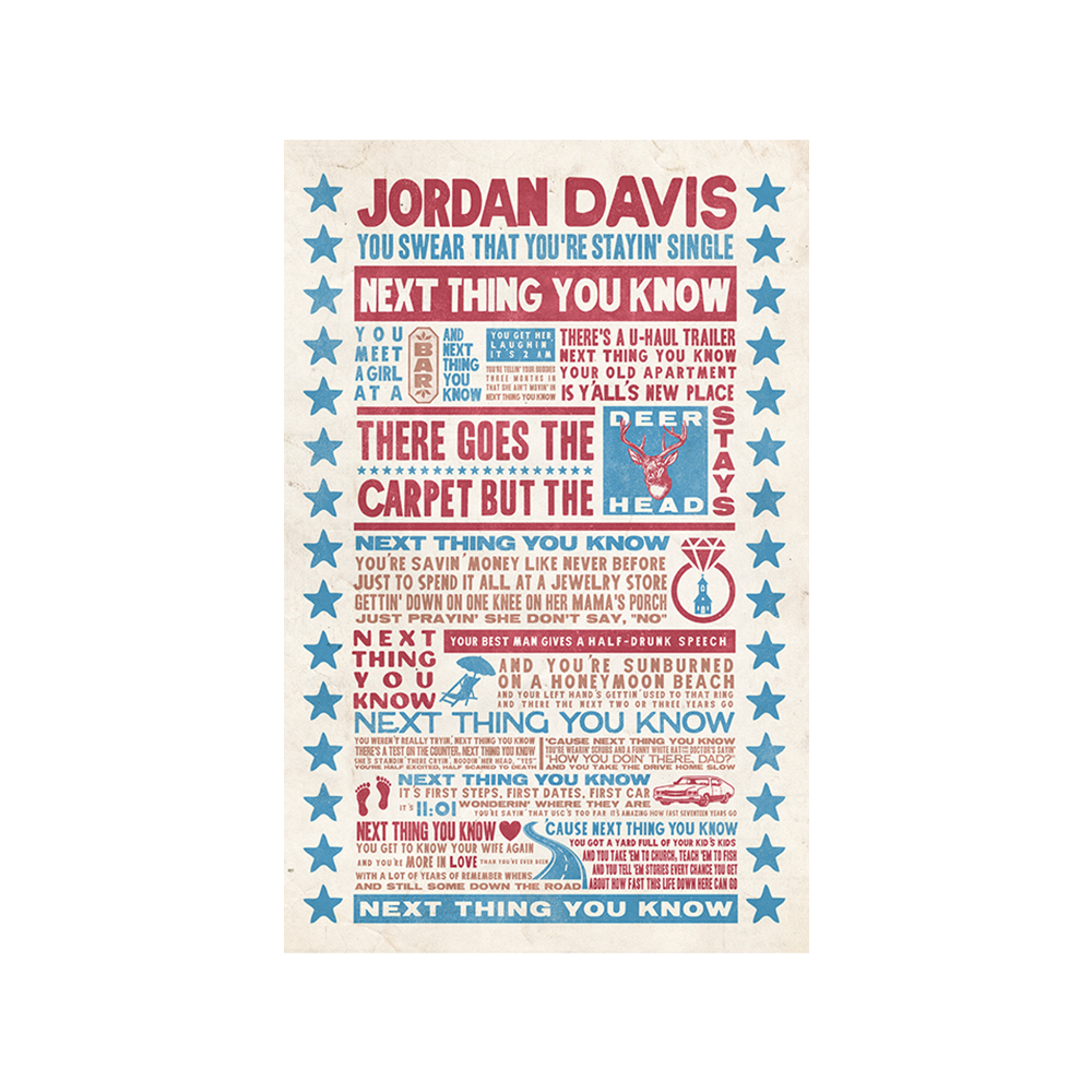 Next Thing You Know Lyric Poster