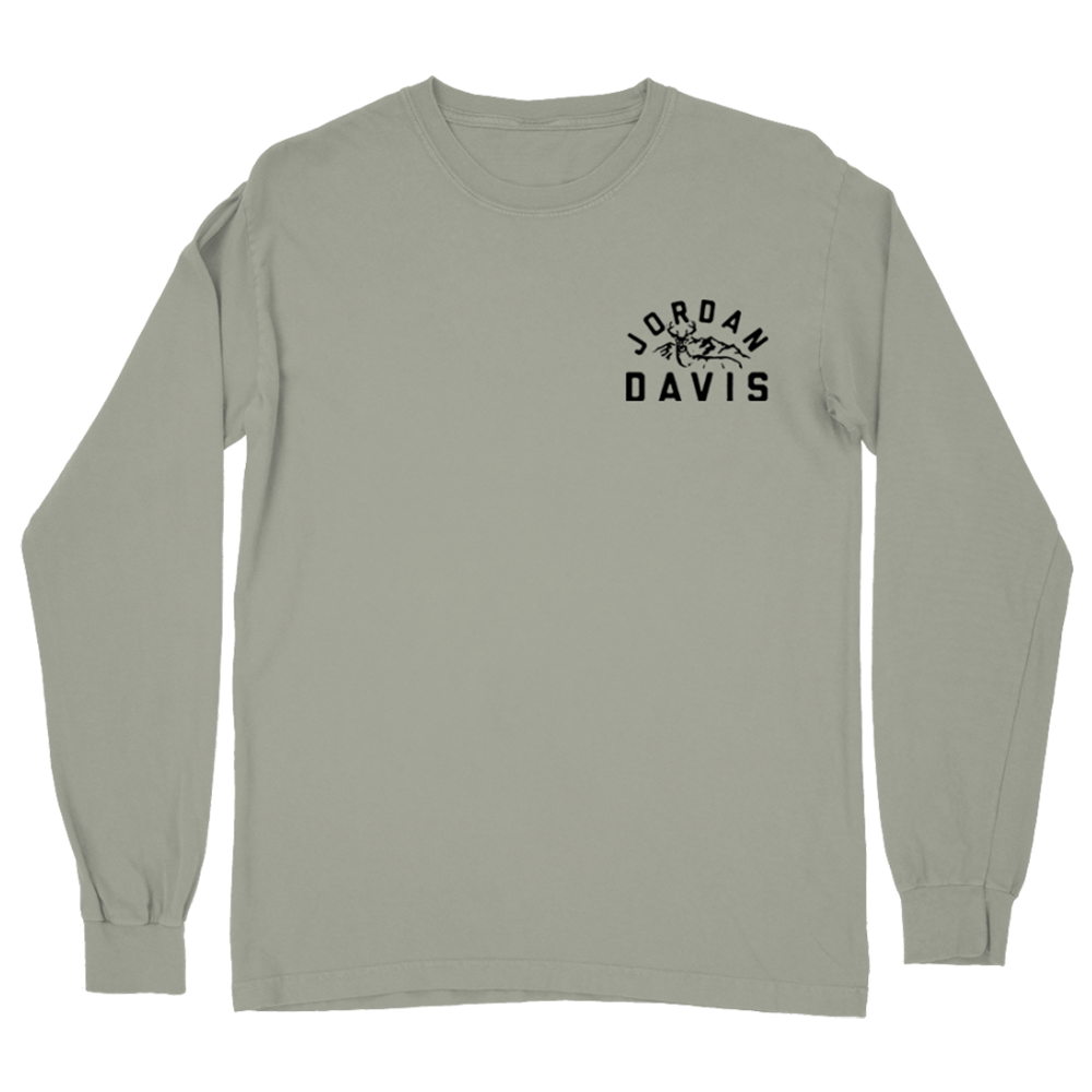 Spins Around Deer Long Sleeve Tee Front
